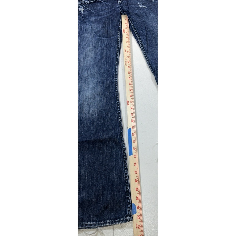 Silver Tuesday Bootcut Women's 26x33 Frayed Holes Thick Stitch Jeans Stretchy - Picture 10 of 10